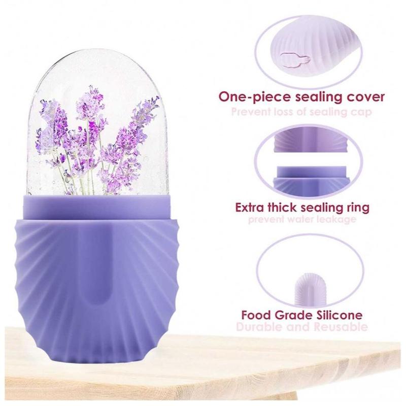 Ice Roller for Face and Eye, Silicone Cooling Ice Mold, Face Beauty Massage Tools for Home and Travel, Face Care Products, Skincare Tools, Christmas Gift