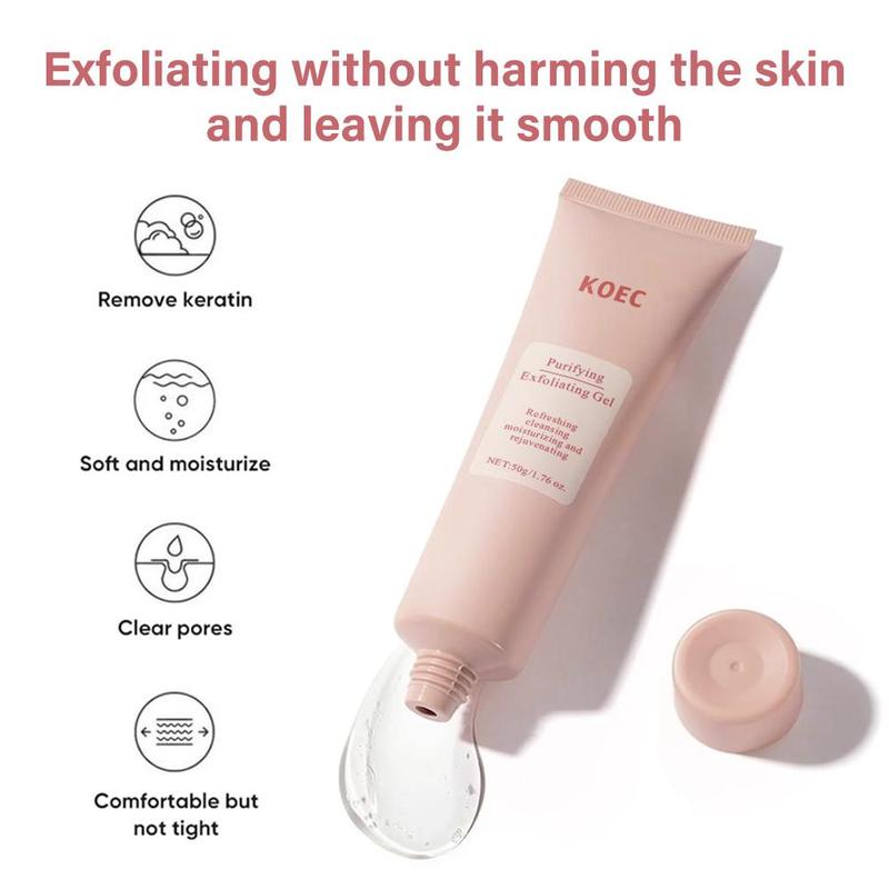 50g Purifying Exfoliating Gel, 1 2 Counts Deep Cleansing Face Exfoliator, Facial Skin Care Product for Women & Men