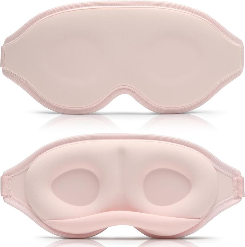 Sleep Mask for Women Men,Breathable Eye Mask with Adjustable Strap,3D Contoured Cup Light Blocking Sleep Masks,Blackout Eye Covers for Sleeping Traveling Yoga Nap Pink