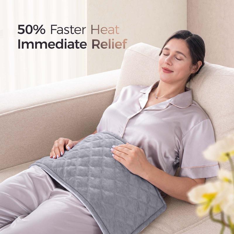 OCOOPA Graphene Heating Pad, First-Ever 8-Layer HeatLock, Ultra Rapid Heat, for Lower BackPain and Period Cramps Relief, 6 Heat Settings