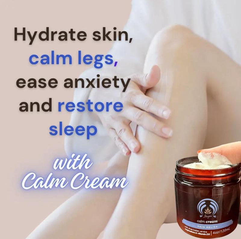 Calm Cream with Magnesium &VitaminD3-Pain Blend Body CareMoisturizer-4oz Lotions Comfort