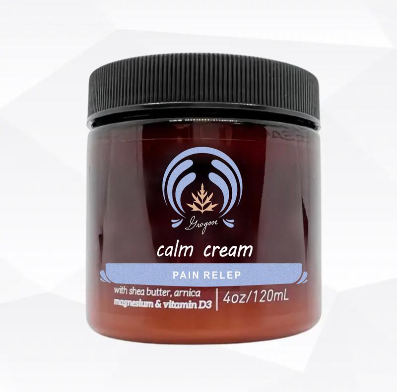 Calm Cream with Magnesium &VitaminD3-Pain Blend Body CareMoisturizer-4oz Lotions Comfort