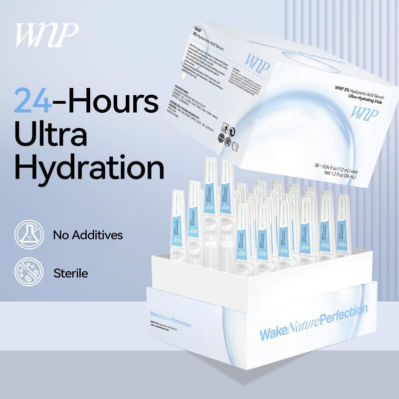 WNP Ultra-Hydrating Serum | 3% Hyaluronic Acid Glass Skin Single-Use Vials Skincare Comfort