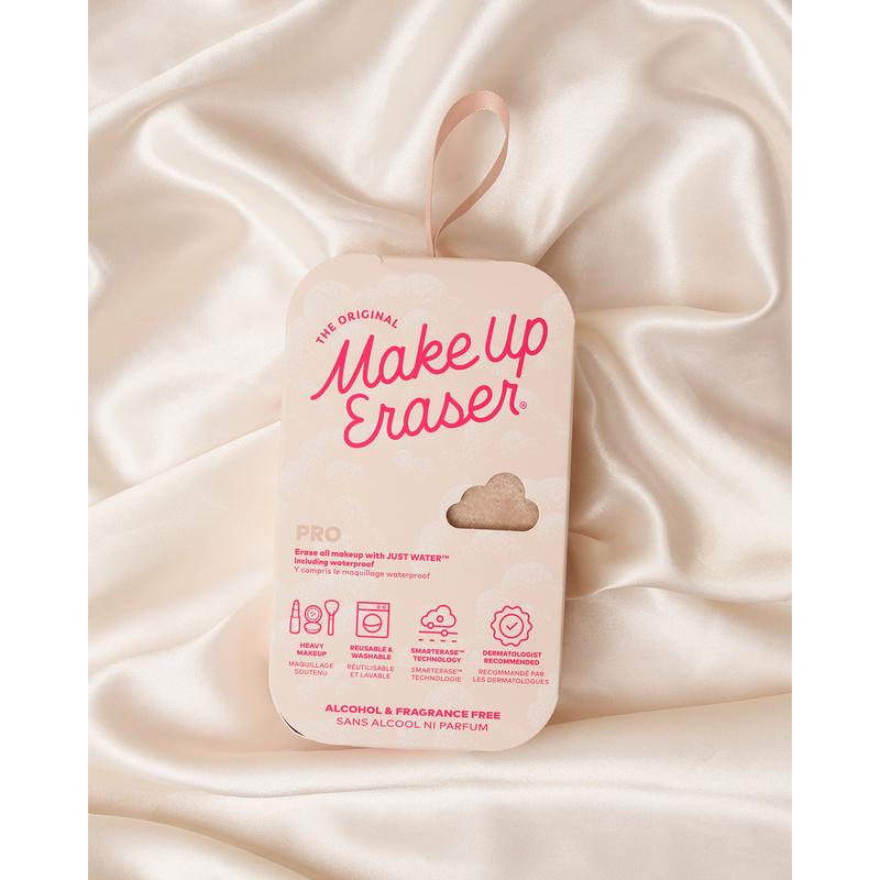 MakeUp Eraser PRO Neutrals- Erase all makeup with JUST WATER including waterproof & sunscreen. Reusable & machine washable makeup remover.