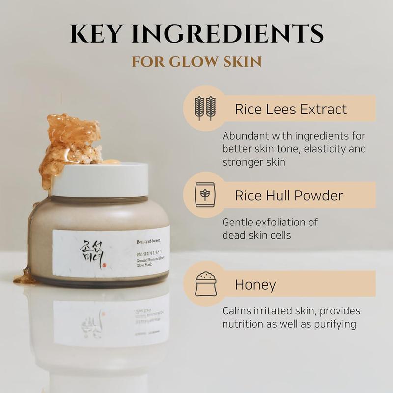 [ Beauty of Joseon ] Ground Rice and Honey Glow Mask 150ml   5.07 fl. oz. Clay Skincare Clear Gift Mild Moisturize Pore Soothing Skin Repair Comfort