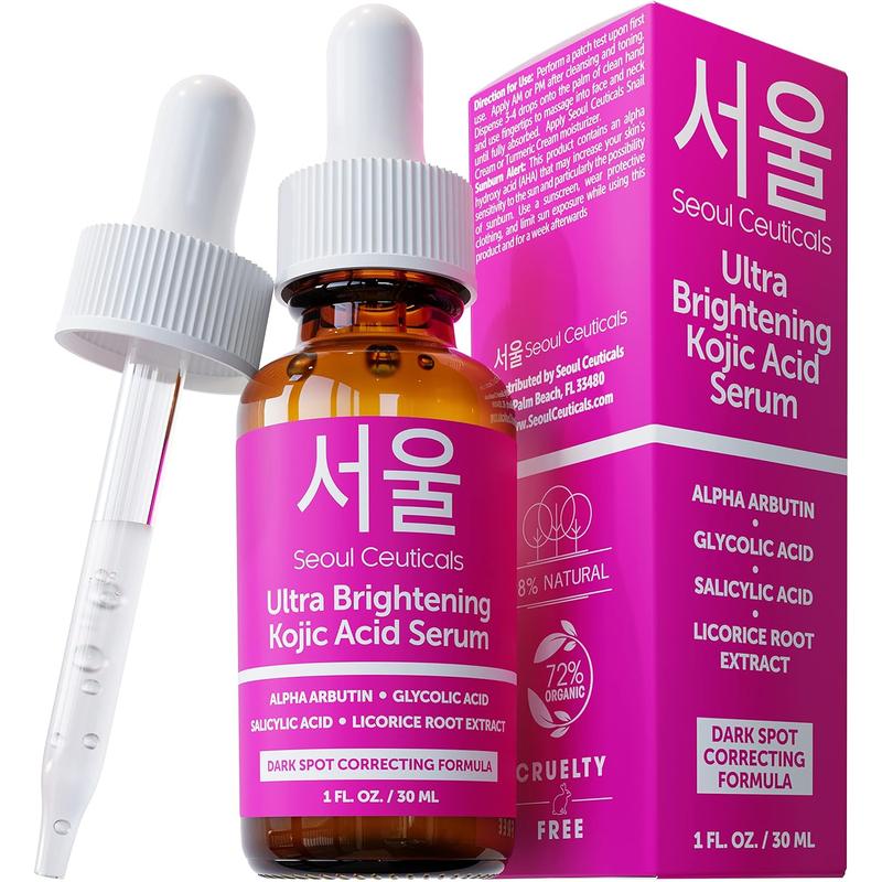 Seoulceuticals Korean Skin Care Kojic Acid Serum Alpha Arbutin Serum – Dark Spot Remover Corrector Glycolic Acid Serum + Salicylic Acid K Beauty 1Oz Digital Beauty Group