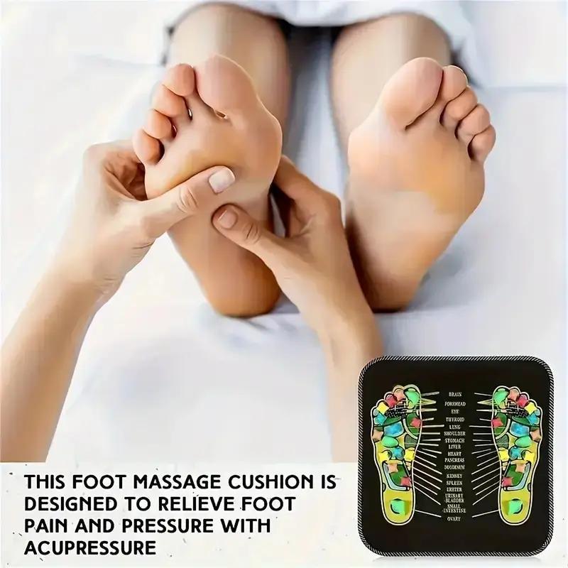 Foot Massage Pad, 1 Count Professional Stone Foot Massage Cushion for Home & Gym, Manual Body Care Massage Tool for Women & Men